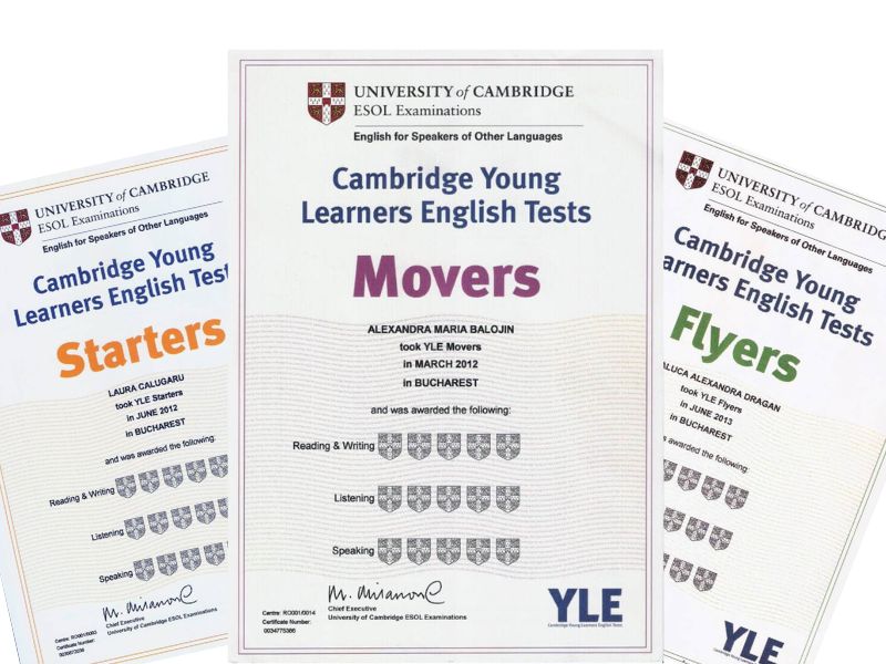 Sự khác biệt về chứng chỉ Starters, Movers, Flyers