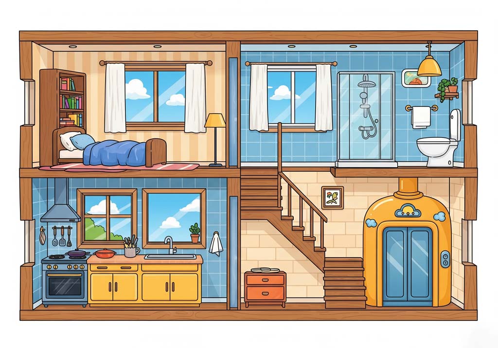 Từ vựng luyện thi Movers chủ đề trong nhà
